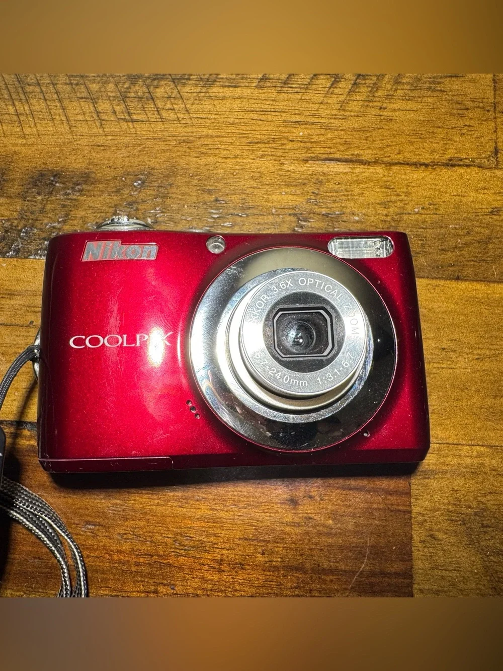 Nikon COOLPIX Compact Digital Camera - Red Metallic Finish
